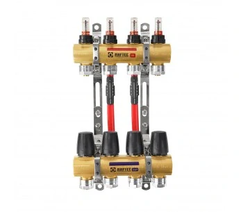 Rozdělovač k podlahovému topení 9-cestný - mosaz