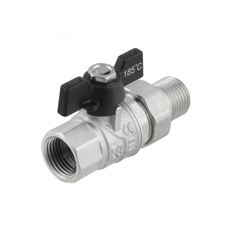 Kulový kohout s rozebíratelným šroubením přímý 3/4" PN40 s ucpávkou