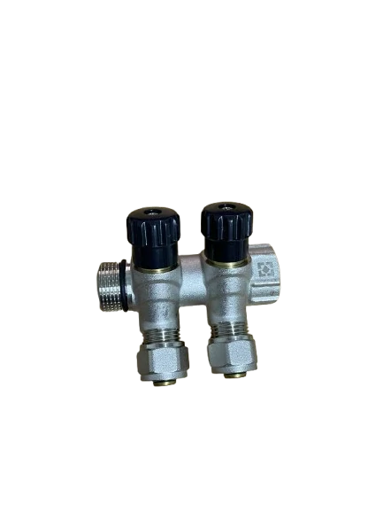 Sanitární rozdělovač s regulačními ventily 3/4"x1/2"x16 se dvěma okruhy