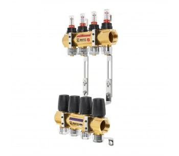 Rozdělovač k podlahovému topení 9-cestný - mosaz