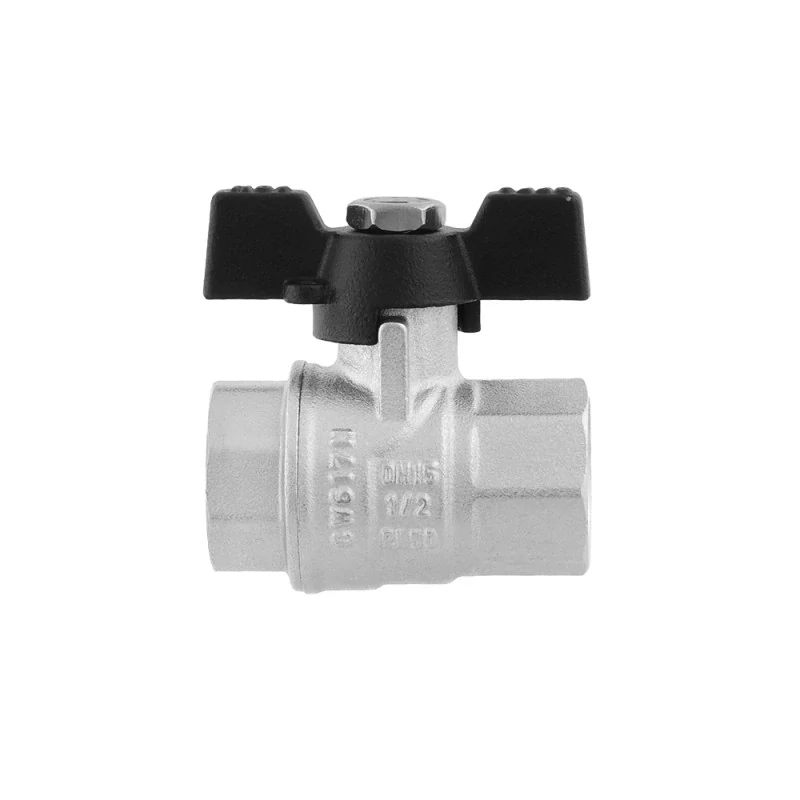 Kulový kohout motýl 1/2" FF - PN50 s ucpávkou