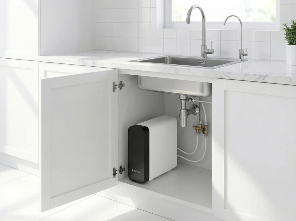 Kuchyňský filtr AQUATOPSHOP AW-UF-03 s výdejním kohoutkem chrom