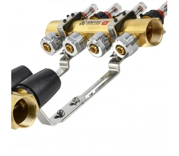 Rozdělovač k podlahovému topení 9-cestný - mosaz