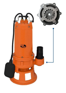 AquaCup HART 1100 SQG s drtičem Kalové čerpadlo 230V 1,1kW 200l/min 20m