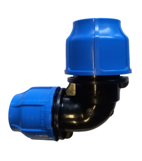 PE Redukované koleno 90° 32x25mm, svěrná spojka na polyetylen