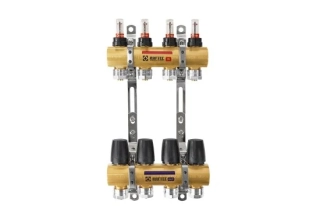 Rozdělovač k podlahovému topení 6-cestný - mosaz