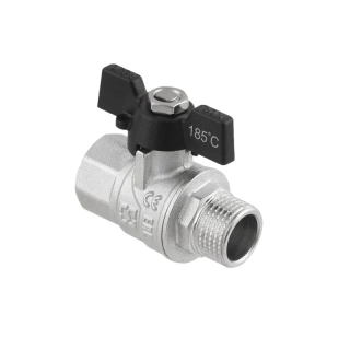 Kulový kohout motýl 1" MF - PN40 s ucpávkou