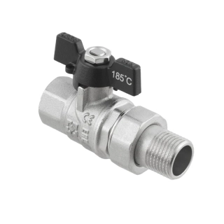 Kulový kohout s rozebíratelným šroubením přímý 1/2" PN50 s ucpávkou