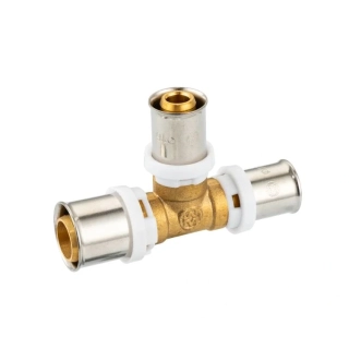 PEXAL T-kus redukovaný 20 x 20 x 16 mm - Lisovací tvarovka (TH)