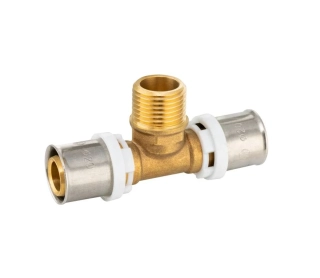 PEXAL T-kus s vnějším závitem 20 x 3/4" x 20 - Lisovací tvarovka (TH)
