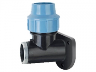 PE Nástěnné koleno 25x3/4", svěrná spojka na polyetylen