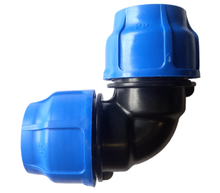 PE Koleno 90° 90mm, svěrná spojka na polyetylen